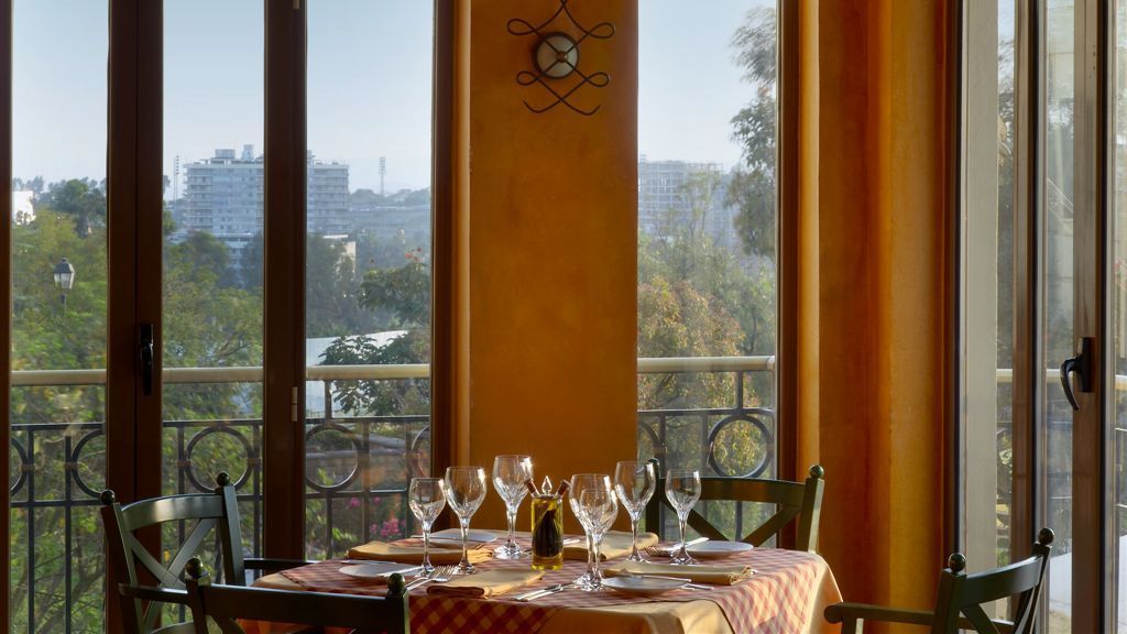 Stagioni Restaurant Interior with stunning view from the table